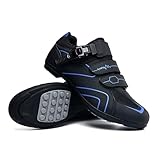 🚴‍♂️【MATÉRIAU INNOVANT】 Les chaussures de cyclisme sont faites de matériaux de haute qualité et les chaussures ont des trous d'air sur la surface qui créent un système de dissipation thermique et de circulation d'air. La tige respirante garde vos pieds au frais et au sec, garantissant des performances de haut niveau sans compromettre le confort.