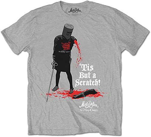 Rock Off Monty Python 'Tis But A Scratch' T-Shirt (2 Extra Large) Grey