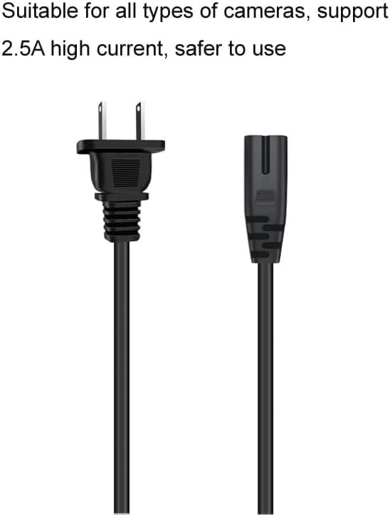 2M/6.5FT 2 Prong Power Cord Compatible for PartyBox 100 200 300 1000 310 Party Box Wireless Bluetooth Speaker Audio System Soundbar Power Cable Replacement image 4