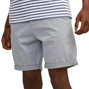 JACK & JONES Mens Bowie Solid Stretch Fabric Slim Fit Chino Shorts