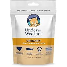 Under The Weather Pet Urinary Tract Support Chews for Cats | Promote Healthy Urinary Function in Cats | 60 Star Shaped Soft Chews