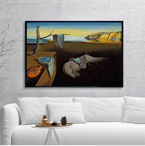 Horloges Surréaliste Dali Impression sur Toile Déco Salon 70x100cm