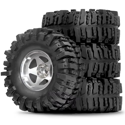 RC�r�[�h���b�N�^�C���p�[�c For TRX4 For SCX10 II For TRX6 D90 AXI03007 1.9 �C���`�r�[�h���b�N�z�C�[���^�C���Z�b�g 12 �~�����[�g���Z�p RC �N���[���[�����u���b�N���f���A�N�Z�T���[