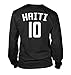 Haiti Football Jersey - Haitian National Soccer Unisex Long Sleeve Shirt (Black, Large)