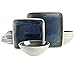 Gibson Elite 114397.12RM Namastay 12-Piece Reactive Glaze Dinnerware Set Service for 4, Blue