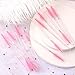 200 Disposable Eyelash Brush Mascara Wands Spoolies for Eye Lashes Extension Eyebrow Purple Pink Tbestmax