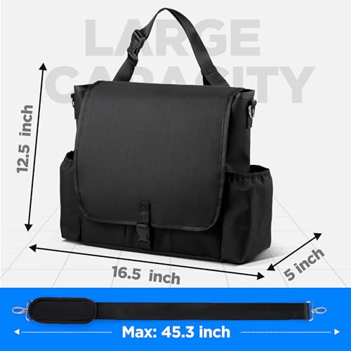 LUCMO Car Seat Organizer with Tablet and Laptop Compartment, Multiple Pockets Truck Front Seat and Backseat Organizer, Portable Large Capacity Office Bag with Adjustable Strap and Hardened Buckles by LUCMO - Image 5