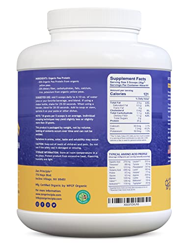 6 Lb. Ultra Premium Organic Pea Protein Powder. #TOP1
