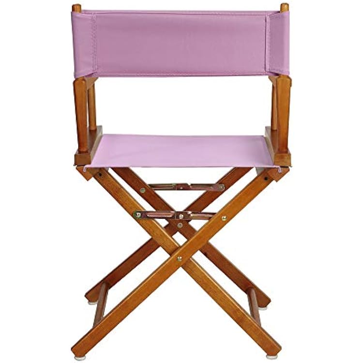 Casual Home 200-55/021-22 18 Honey Oak Frame-Pink Canvas Director Chair Classic Height, OakFrame
