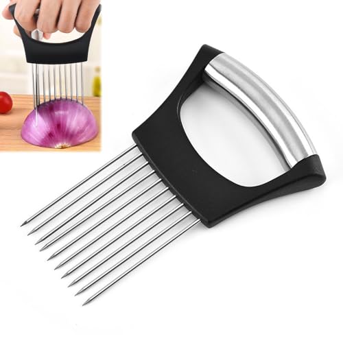 SSKHE Mis à niveau coupe oignon, Multifonctionnel coupe tomates en tranches, Pratique support de tranches d'oignon