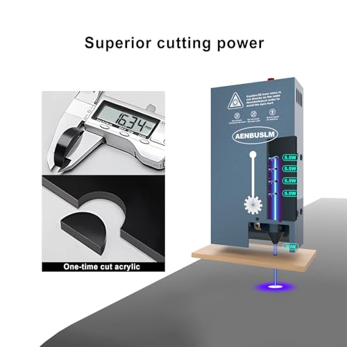 160W Laser Engraving Cutting Module with Built-in Air Assist, 20W(20000mW) Output Power,Built-in FAC,Compressed Spot CNC Carving DIY Laser Master for Laser Cutter Laser Engraver Machine - Class 4 - Image 8