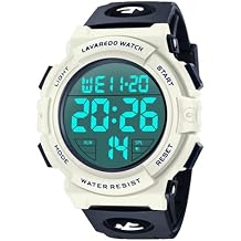 L LAVAREDO Mens Digital Watch Sports Military Watches Waterproof Outdoor Chronograph Wrist Watches for Men with LED Back Ligh/Alarm/Date05-NavyBlue