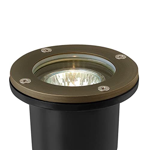 Hinkley Lighting Flat Top Well Light - Flat Top In-Ground Light That Highlights Important Landscape Features And Increases Home Security, Matte Bronze Finish, Hardy Island Collection, 16701Mz #TOP1