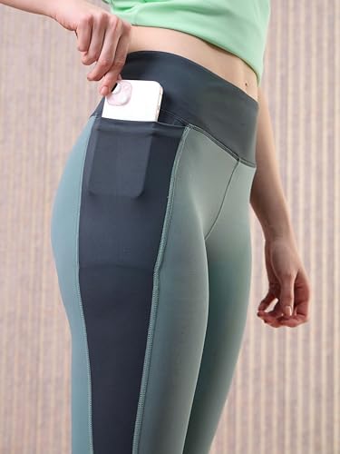 Image of TECHNOSPORT Women's High Rise Slim Fit Tights for Running, Gym and Sports