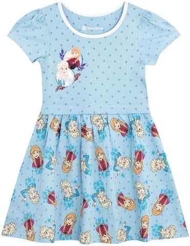 Disney Frozen Dress | Princess Girls' Dresses | Anna & Elsa Summer Dress for Kids