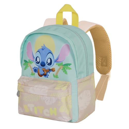 Disney Lilo y Stitch Music-Mochila Preescolar Joy, Verde, 22 x 27 cm, Capacidad 5 L