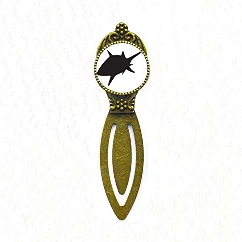 Marque-page rétro requin noir cadeau original pour lecteur