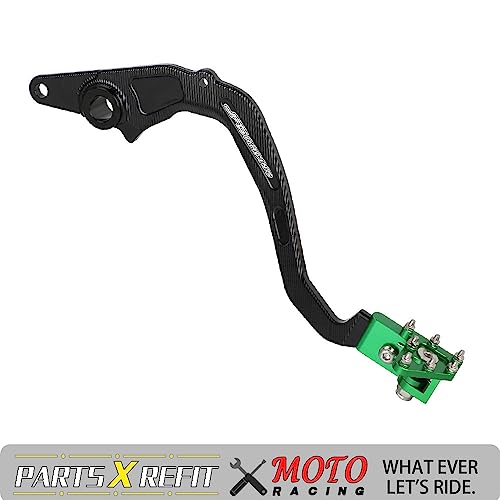 Image of JFG RACING Motorcycle Folding Rear Brake Pedal Foot Lever CNC For KLR 650 KLR650 1987-2018 ADV Green