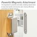 BE-TOOL 2 Pack Magnetic Cabinet Door Catch, Stainless Steel Closet Catches with Strong Magnetic, Thickness Furniture Latch (Silver Extra Large)