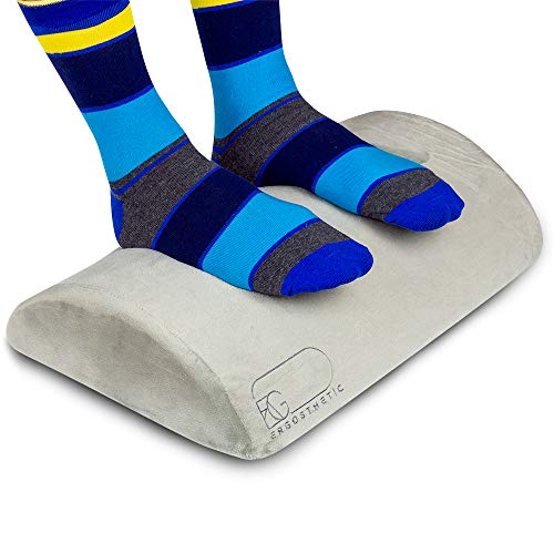 Under Desk Footrest - Foot Rest Cushion - Ergonomic Office Foot Rest - Optimized for Comfort with Improved High Resiliency Foam and Non-Slip Bottom