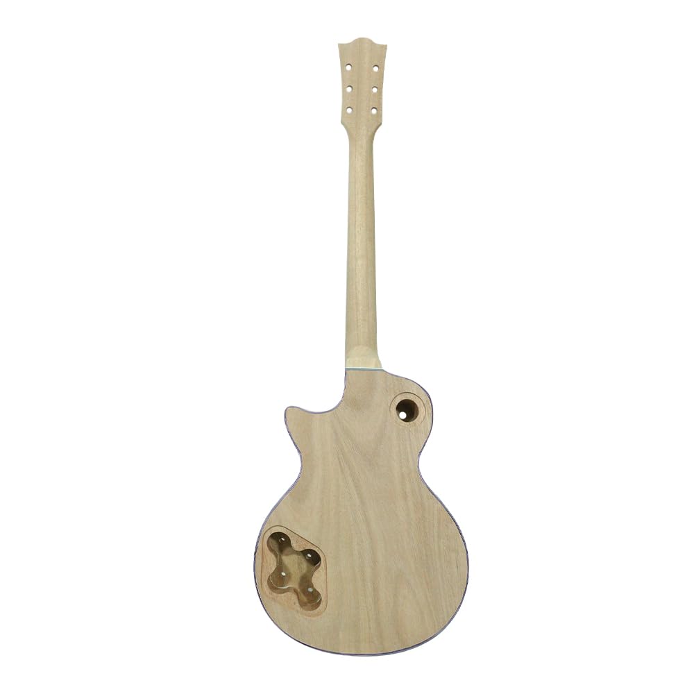 E-Gitarren-Set, gestepptes Ahorn-Oberteil, Mahagoni-Körper, 22 Bünde, 62 cm, Gitarrenhals für handgefertigte Gitarrenprojekte