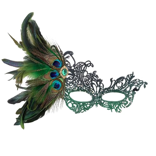Generisch 2026 Dentelle estampée à chaud pour bal masqué Carnaval (vert, taille unique)