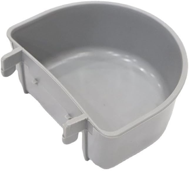 6 Packs of pet Flight Box Food Hanging Bowls, Gray Plastic, Hanging Food Water containers for Dog and cat Cages, 3.4x4.7x1.6 inches