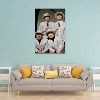 EVMILA Poster des Beatles sur toile – Impression d’art moderne pour chambre à coucher – 40 x 60 cm - Les Beatles, Paul McCartney, John Lennon, RIngo Starr, George Harrison EVMILA Poster des Beatles sur toile - Impression d'art moderne pour chambre à coucher - 40 x 60 cm – Image 2