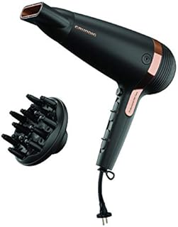 GRUNDIG Naturashine HD 7081 suszarka do włosów z funkcją joniki, ceramiczna ochrona, dysza do stylizacji Cool Touch, 2100 W, 3 poziomy temperatury i 2 poziomy przepływu powietrza, poziom zimna,