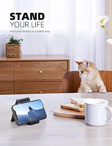Lamicall [𝟮𝟬𝟮𝟯 𝙐𝙥𝙜𝙧𝙖𝙙𝙚𝙙 Aluminum Portable Cell Phone Stand - Foldable Phone Stand For Desk, Small Pocket, Adjustable Mobile Holder, Fit For Iphone 14 Plus 13 12 Mini Pro Max Xs Xr, 4-7.2" #TOP1