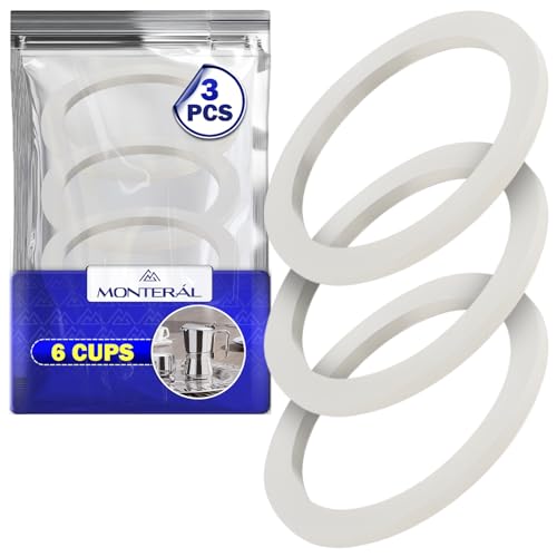 MONTERAL Set di 3 Guarnizioni 6 tazze adatto alla Caffettiera per Giannina Garanzia di 10 Anni