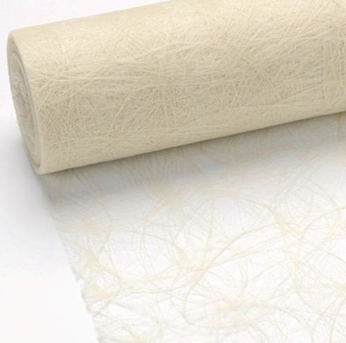 Unbekannt Runner Da Tavolo In Tela Non Tessuto – 20 Cm X 25 Metri, Color Crema, Decorazione Floreale Per Matrimoni E Feste