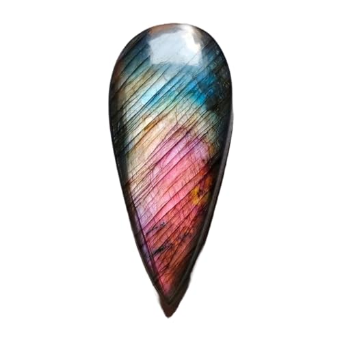Sertissage facile cabochon labradorite rose poire naturel sans fissure 58mm