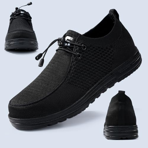 Image of Steel Toe Shoes for Men Lightweight Safety Work Shoes with Kevlar Puncture Resistant Midsole Comfortable Low Top Work Shoes for Warehouse Factory Light Construction