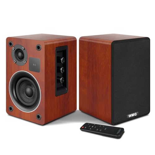 60W Bluetooth Bookshelf Speakers with Remote
