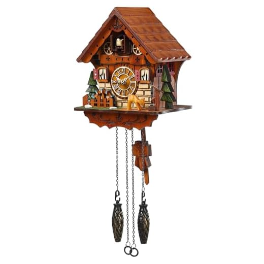 Kintrot Cuckoo Clock Handcrafted Traditional Black Forest Wood Clock Wall Decor