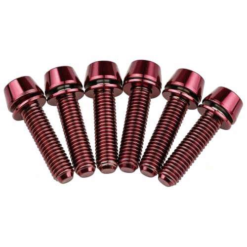 Image of Titanium M5x20mm Allen Hex Tapered Bolt Screw (Burgundy)