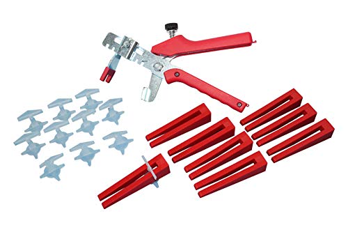 Kabou Tile Levelling System Tabs 2 Mm Joint Width - Tile Laying Aid 2 Mm Pull Tabs - Wedges - Levelling Pliers Tile Laying Aid Tiles Plan Laying (Starter Set)