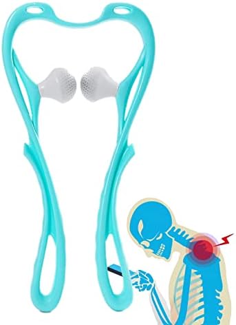 bwoopop Neck Massager for Pain Relief Deep Tissuet, Self Shiatsu Deep Massage,Handheld Manual Roller Massager Tool - Gift for Men and Women, White Elephant Gifts, Stocking Stuffers (1 Ball)