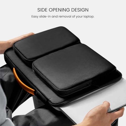 Image of MOCA 360 Protective Laptop Sleeve 13.3 14 Inch for MacBook Pro 14 M1 Pro M1 Max 2021 A2442 Surface Laptop Studio Surface Book 3 2 ASUS VivoBook ZenBook Slim Case (13.3-14 Inch,Black)