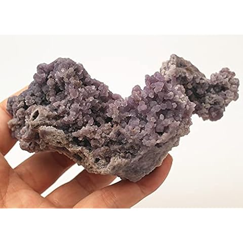 Pounique 7.0 OZ Natural Grape Agate Chalcedony Purple Botryoidal Indonesia Quartz Mineral Specimen Cover