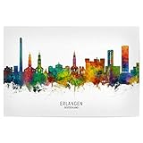 artboxONE Poster 30x20 cm Städte Erlangen Germany Skyline 