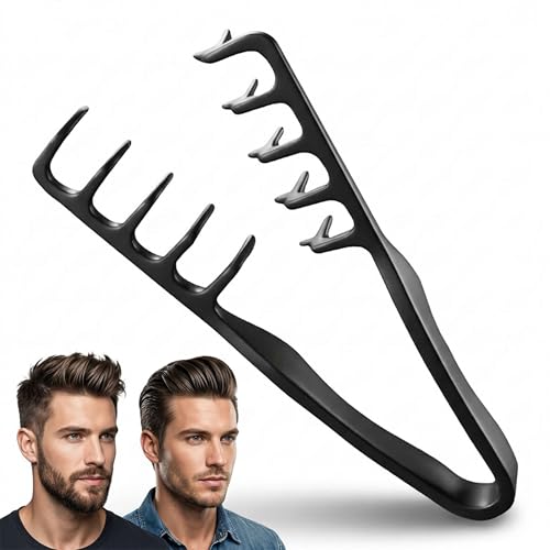 Texture Comb, Voluminous Wide Tooth Comb with Salon Design -