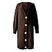 Womens Long Cardigan Chunky Cable Knit Fall Sweaters Lightweight Button Up Open Front Cardigans Oversized Coats Pocket