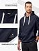 JMIERR Mens Hoodies Weighted Early Fall Fashion Casual V-gusset Neckline Sweatshirts Regular Fit Drawstring Pullover Shrits, US40(M), A Navy Blue