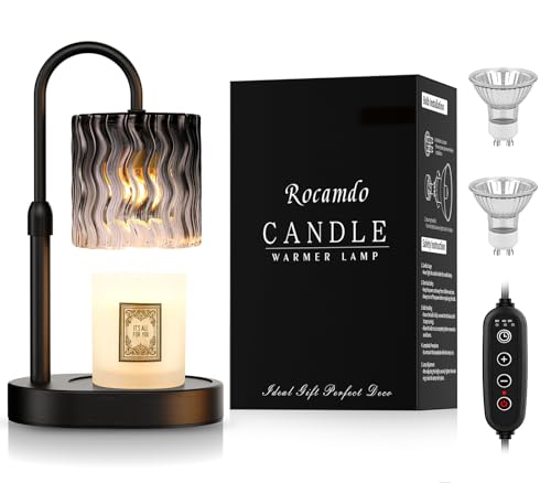 Rocamdo Candle Warmer Lamp with Timer, Dimmable Candle Lamp Warmer