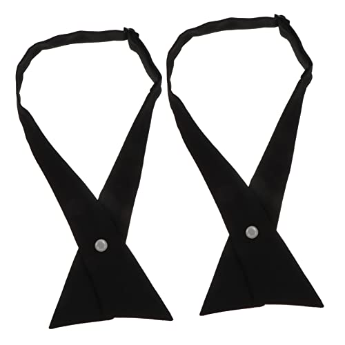 BESPORTBLE 2PCS Adjustable School Uniform Cross Bowtie Classic Elegant Design Practical Cross Neck Tie for Students Daily Replacement and Shared Use