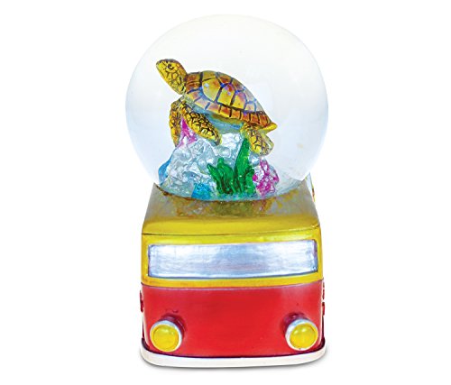 Cota Global Van With Sea Turtle Snow Globe - Water Globe Figurine With Sparkling Glitter, Collectible Novelty Ornament For Home Decor, For Birthdays, Christmas, And Valentine's Day - 65Mm #TOP1
