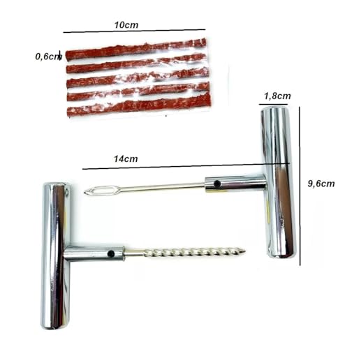 Kit Reparo Remendo Borracheiro Pneu Sem Câmara Carro Moto