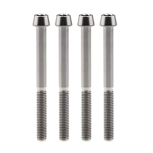 Image of Titanium Ti Bolt M5x9 16 18 20 25 30 35 40 45 50 55 60mm Tapered Head Screws Pack of 4 (M5x55mm, Normal Titanium)